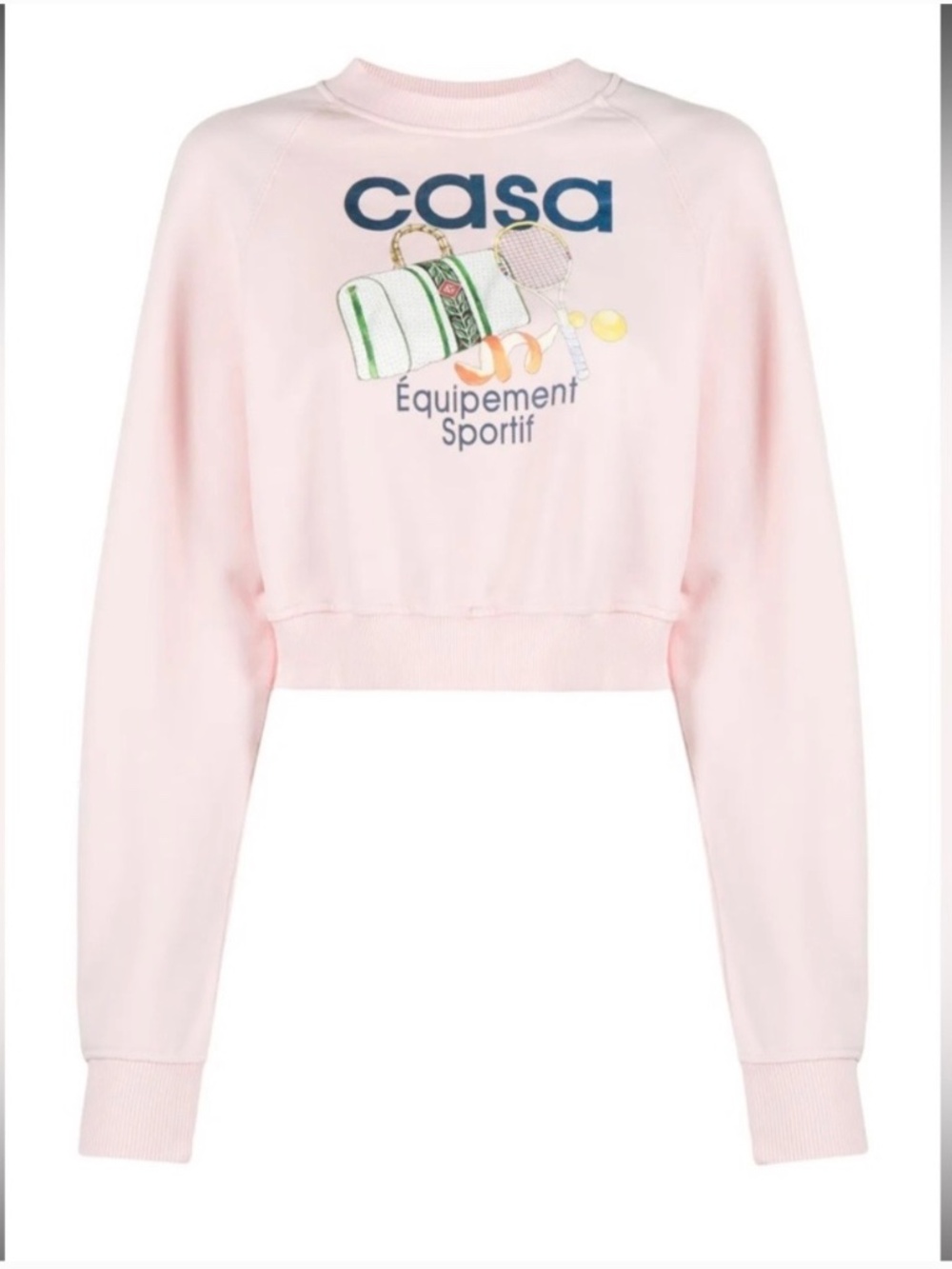 Casablanca Pink Cropped Sweatshirt xs